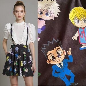 HOT TOPIC Hunter X Hunter Chibi Suspender Skirt Black
